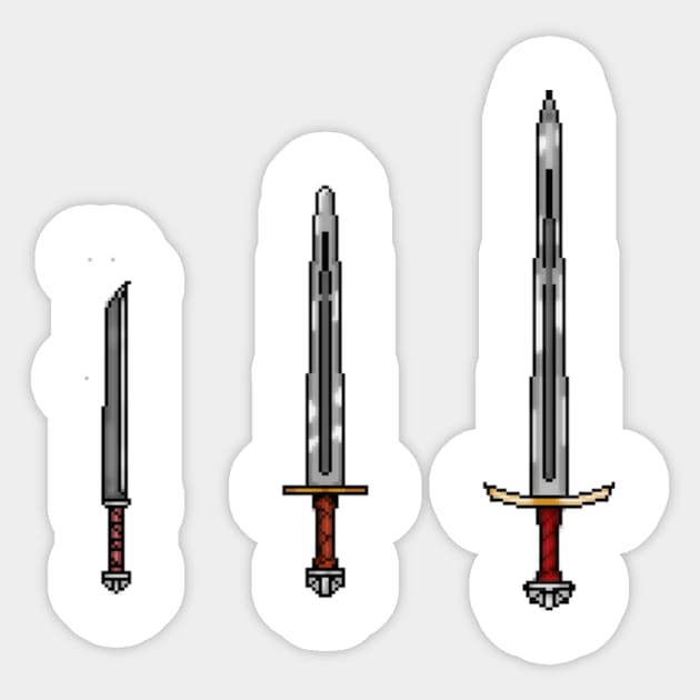 Pixel Swords Sticker by Pixelboiboi